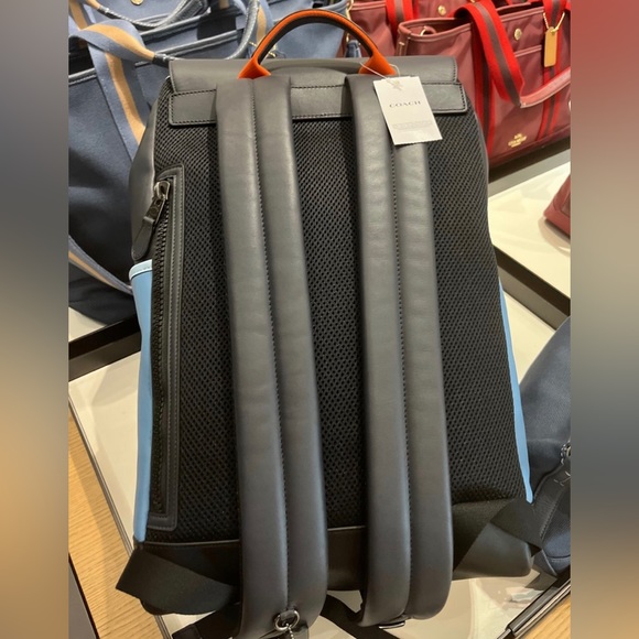 Coach Track Backpack Colorblock Midnight/Pacific Multi NWT - Picture 5 of 7